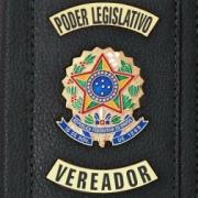 Carteira  funcional em couro com 2 brasões da república